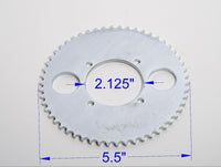 #T8F 8mm 54T 4 hole Sprocket chain drive gear+Free wheel f rear wheel GoKart ATV
