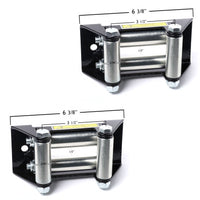 Pair (2) ATV UTV Winch Roller Fairlead 4Way Cable Lead Guide 4-7/8" Bolt Pattern