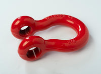 7/8" Red D Ring Bow Shackle Screw w 1" Pin Clevis Rigging Jeep Towing 6.5 Ton