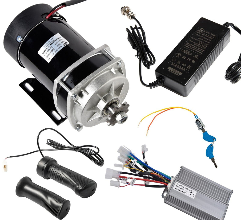 650W 36V ZXF Gear motor+controller+keylock+Charger+Twist Throttle