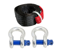 3" 26000 lbs Tow Strap 10 ft winch tree saver off-road snatch recovery w D-Rings