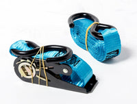 8 Pack 1 in. x 10 ft. Blue Ratchet Tie Down Motorcycle Strap 1300lbs 1x10 600Kg