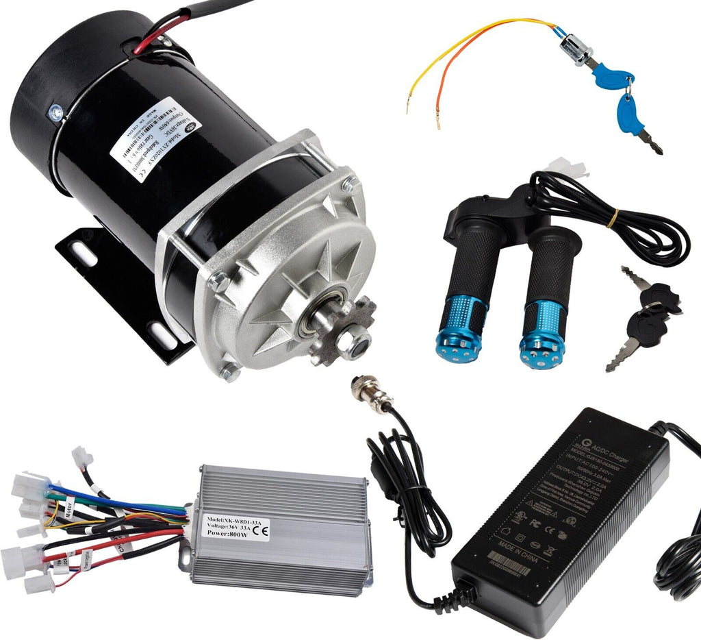 650W 36V ZXF Gear motor+controller+keylock+Charger+Digital Throttle