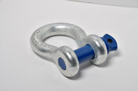 (4) 3/4" D-Ring Bow Shackle 4.75Ton w BLUE Pin Recovery Tow Jeep Off Road 4x4 CJ