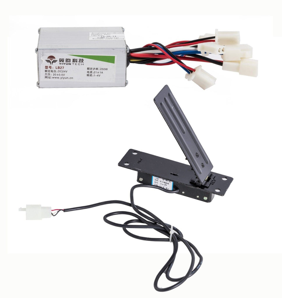 250 Watt 24 Volt Controller box & Foot Pedal Throttle f Go-Kart electric motor