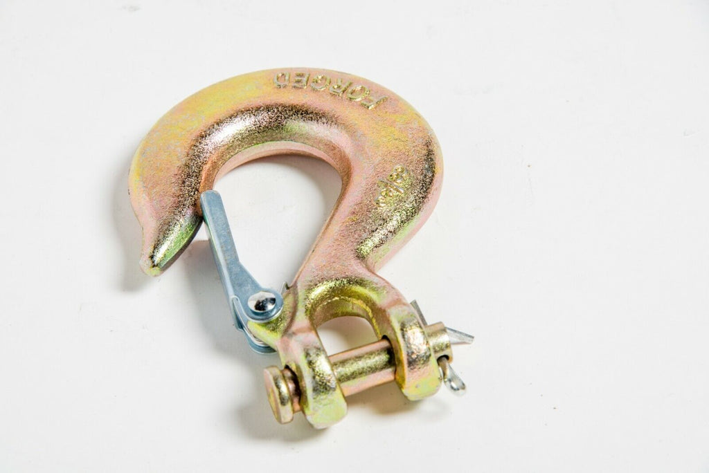 3/8" G70 Clevis Slip Hooks with Latch Safety Chain Hook Tow Truck Tie Down