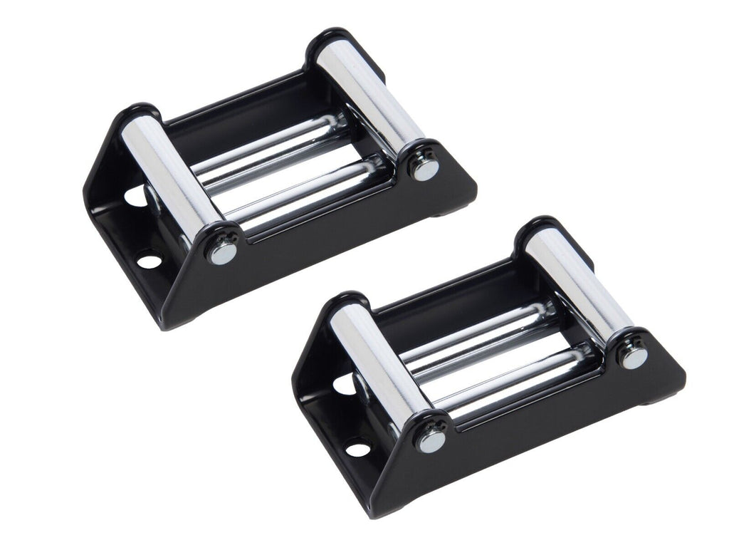 Pair (2) ATV UTV Winch Roller Fairlead 4Way Cable Lead Guide 4-7/8" Bolt Pattern