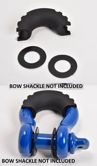 8x Isolator Kit Silencer anti Noise Bow Shackle 3/4" D-Ring Black Jeep Vibration