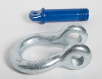 2x 1" D Ring Galv Bow Shackle Screw Pin Blue Clevis Rigging Towing WLL 8.5Ton