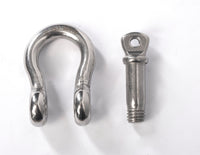 4 pack Marine Bow Shackle 5mm 3/16" Stainless Steel 316 DRing Boat Sail Rigging