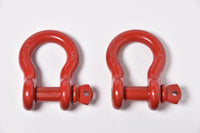 7/8" Red D Ring Bow Shackle Screw w 1" Pin Clevis Rigging Jeep Towing 6.5 Ton