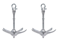 2x Galvanized Folding Anchor SUP Canoe Kayak Raft Sailboat JetSki Dinghy 3.5lb