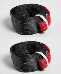4x Tow Strap 10 ft winch tree saver Black 3x10 3" 20000lbs 9 Ton off-road Snow