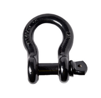 7/8" BLACK D-Ring Bow Shackle Screw w 1" Pin Clevis Rigging Hummer Towing 6.5Ton