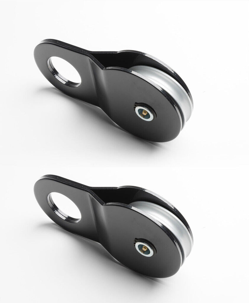 2x Snatch Blocks 8TON recovery Winch Pulley offroad Tow 16000lbs black  ATV UTV