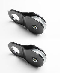 2x Snatch Blocks 8TON recovery Winch Pulley offroad Tow 16000lbs black  ATV UTV