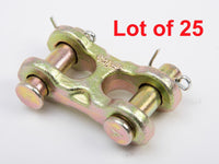 25x Twin Clevis Safety Chain Repair Link 3/8" Double G70 Truck Trailer 6600 WLL
