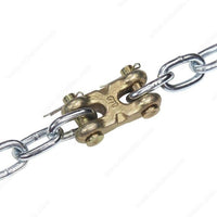 2x Twin Clevis Safety Chain Repair Link 3/8" Double G70 Truck Trailer 6600 WLL