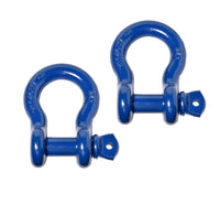 2x 7/8" Bow Shackle D-Ring 6.5 Ton BLUE w 1" Clevis Screw Pin 14000 lbs Hummer