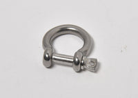 Bow Shackle M5 3/16" 5mm Nickel Plated Steel Screw Pin Anchor Rigging Pack of 5