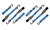 Ratchet Tie Down Motorcycle Strap 4 Pack 1 in. x 10 ft. Blue1300lbs 1x10 600Kg