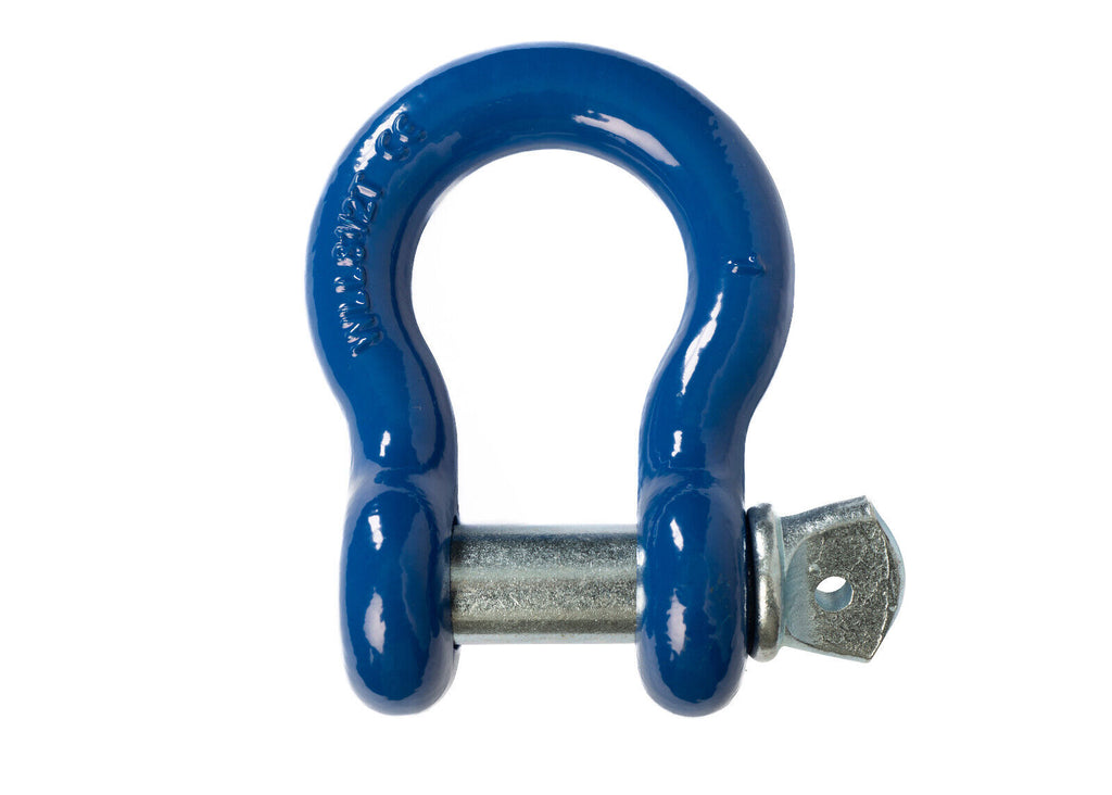 1" Bow Shackle D Ring Clevis Pin Rigging Towing 8.5Ton 18500lb Blue w Galvanized