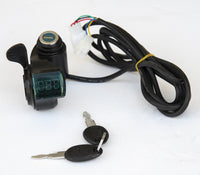 Thumb Turn Throttle Digital Battery Volt Meter eBike Electric Scooter Handlebar