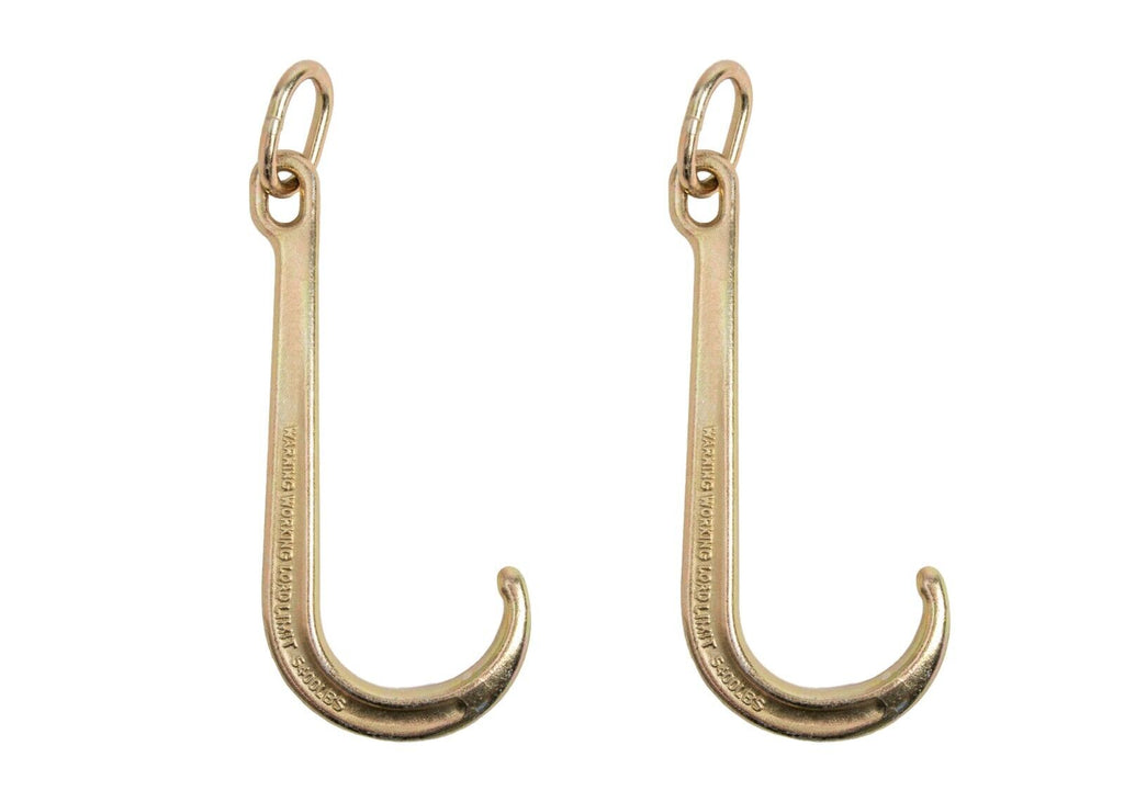 2x J Hook Tow Axle Grade G70 Wrecker 15" Inch Roll back Clevis 540 Heavy Duty