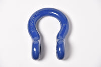 2x 1" D Ring Blue Bow Shackle Screw Pin Zinc Clevis Rigging Towing WLL 8.5Ton