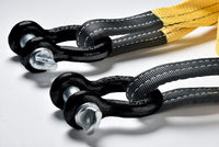 3" 20000lbs Tow Strap 20 ft w Bow Shackles winch sling off-road vehicle recovery