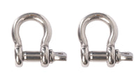 8x Bow Shackle Marine Stainless Steel 3/8" D Clevis Ring 316 Sailboat Rigging