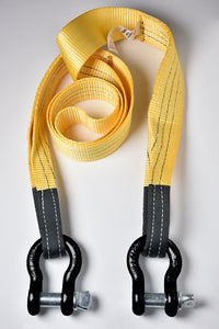 3" 20000lbs 3x10 Tow Strap+ two 7/8 Bow Shackle 10ft tree saver offroad recovery