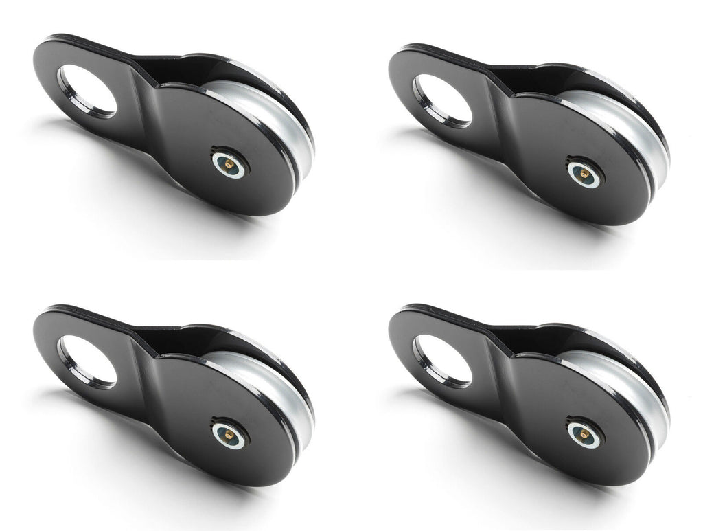 (4) 16000lbs 8TON Black Recovery Winch Pulley Snatch Block off road ATV UTV SUV