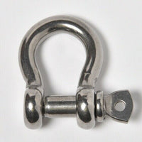 2(Two) 1/2" Marine Bow Shackle Clevis DRing 304 Stainless Steel Sailboat Rigging