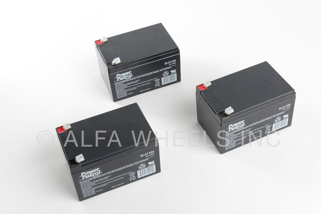 3 (three) Batteries 12V 12AH SLA f UPS, alarm, electric scooter, Battery gokart
