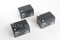3 (three) Batteries 12V 12AH SLA f UPS, alarm, electric scooter, Battery gokart
