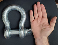 1 1/8" Bow Shackle w Screw Clevis Pin Rigging Towing 9.5Ton 21000lb WLL