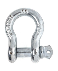 Premium Zinc D-Ring 3/4" Bow Shackle 3.75T Screw Pin 10500 pound LB Capacity