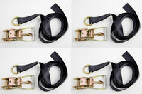 12pc Lasso Wheel Tow Truck Tie Down Axle Strap Ratchet J Finger Hook Tire Black