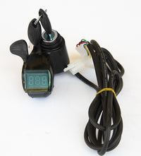 Thumb Turn Throttle Digital Battery Volt Meter eBike Electric Scooter Handlebar