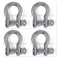 4 pcs Bow Shackle Recovery Tow Jeep 3/4" D-Ring  Off Road CJ 10500 LBS 4.75 TON