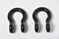 2x Bow Shackle BLACK 7/8" D-Ring 6.5 Ton w 1" Clevis Screw Pin 14000 lbs Hummer