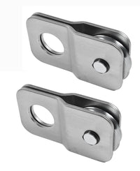 Pair (2) 9,000lbs 4 TON Silver vehicle recovery Winch Pulley Snatch Block