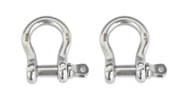 100x 6mm 1/4" Marine Bow Shackle DRing 316 Stainless Steel Boat Rigging Paracord