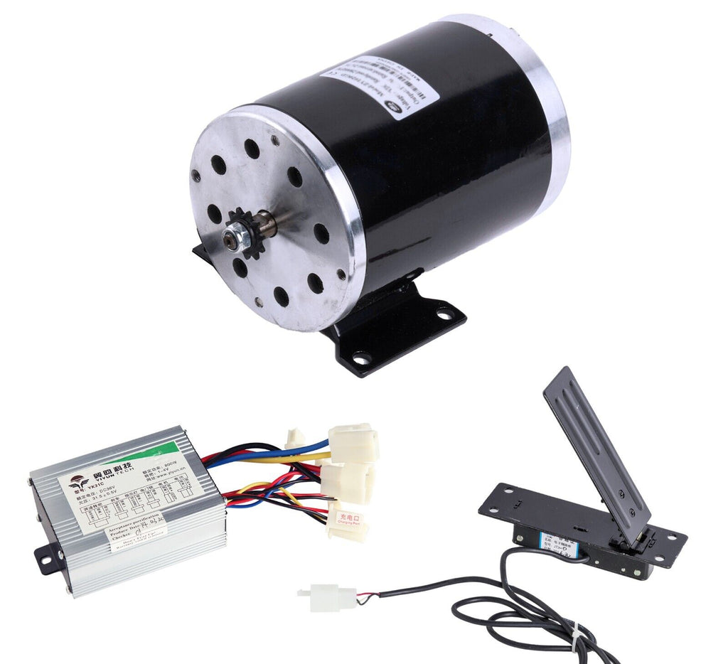 Electric Motor Kit w base 800 W 36V w speed control & Foot Pedal Throttle ZY1020