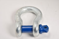 3/4" D-Ring Bow Shackle BLUE Screw Pin 10500LB Plastic noise vibration Protector
