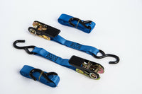 Ratchet Tie Down Motorcycle Strap 6 Pack 1 in. x 10 ft. Blue 1300lbs 1x10 kayak