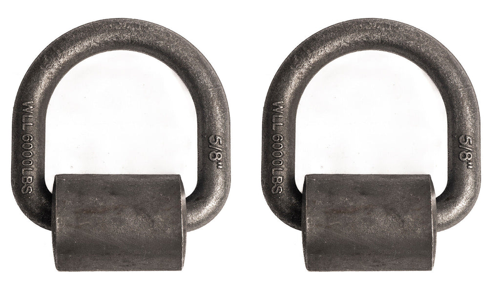 2x D Rings Weld On 5/8" Tie Down Flatbed Truck Trailer Chain Ratchet Strap Cargo