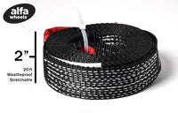 Two 2" 4 TON Recovery Tow Strap 20 ft w D Rings winch sling off-road ATV snatch
