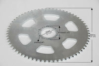 Sprocket Chain Wheel Drive #35 3/8" Pitch 65T 6 holes f Scooter Go-Kart eBike